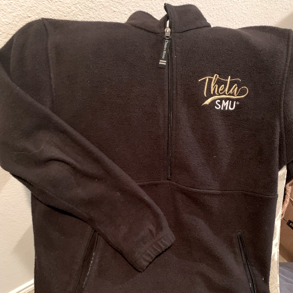 Black Theta Fleece Half Zip